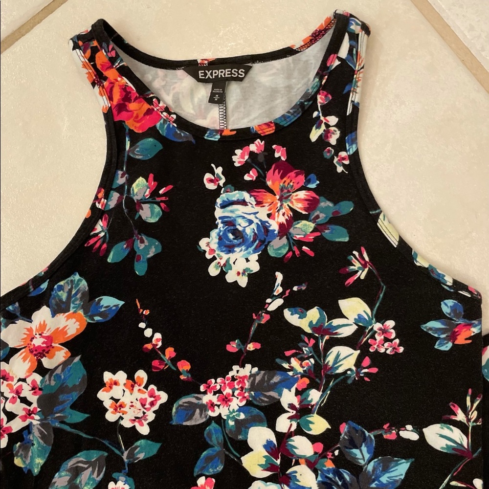 Express florals, cotton, midi dress